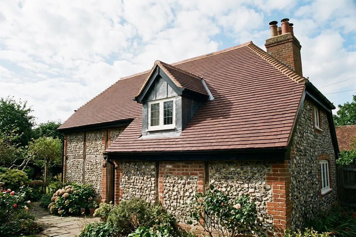 Illustration of roofing work