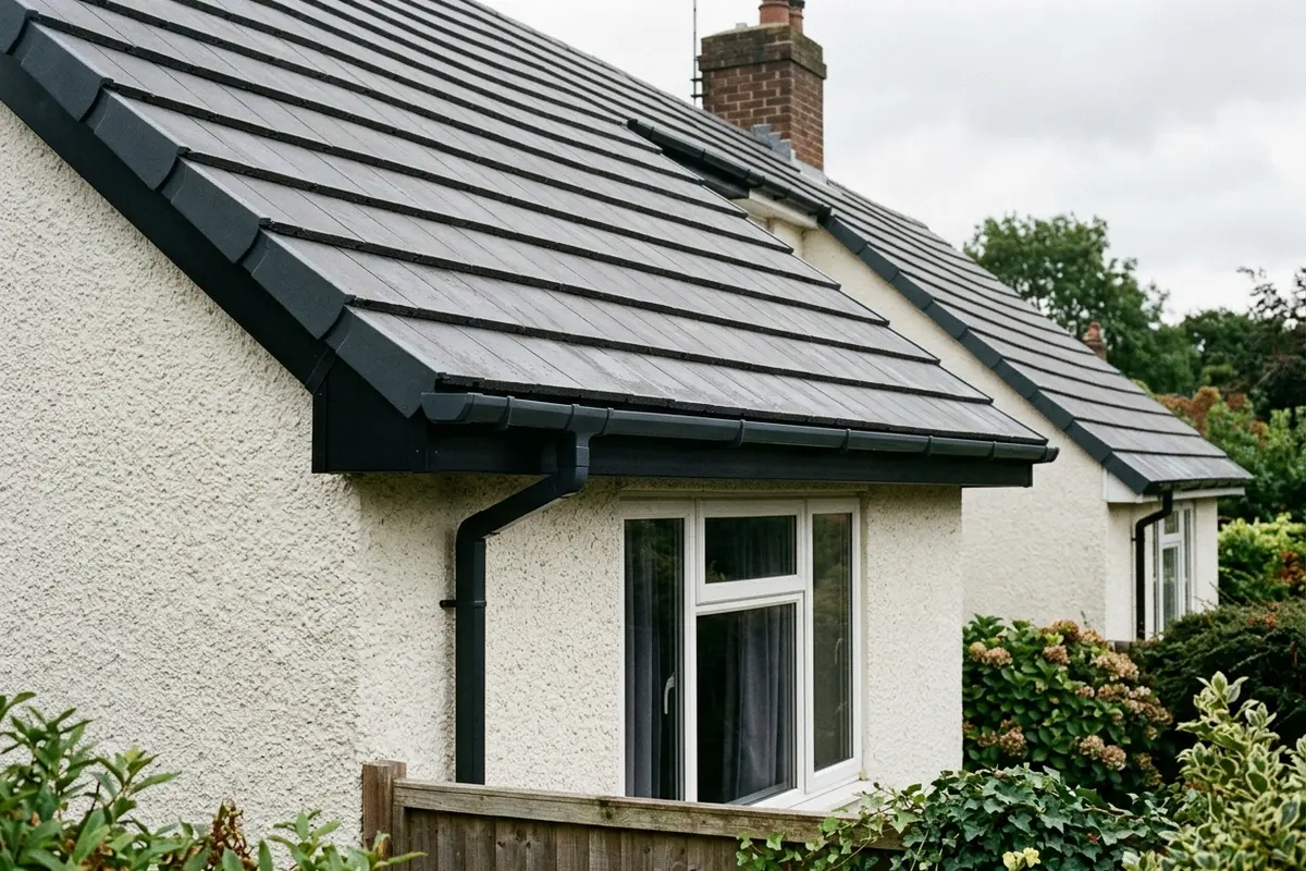 Illustration of roofing work