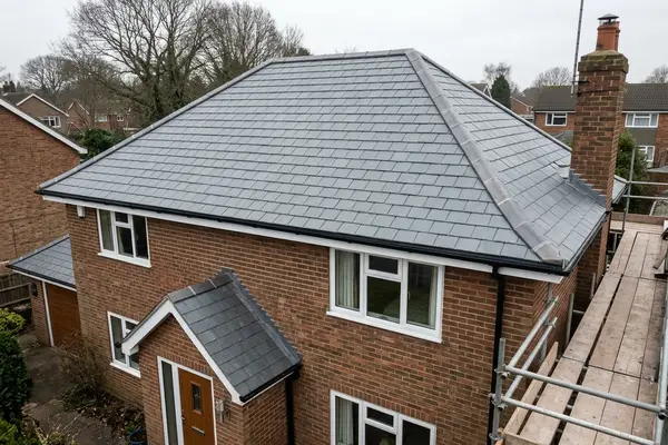 Illustration of a slate roof