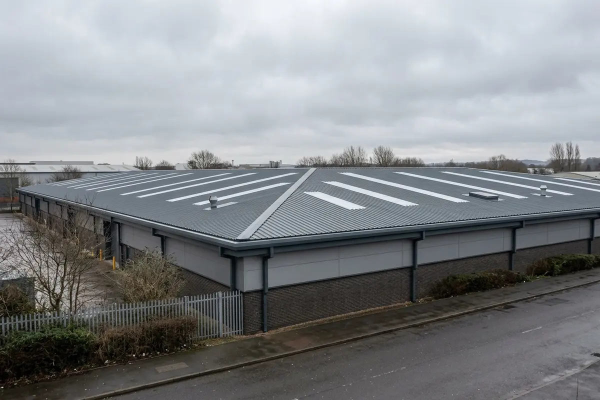Illustration of commercial roofing