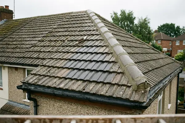 Illustration of a roof repair