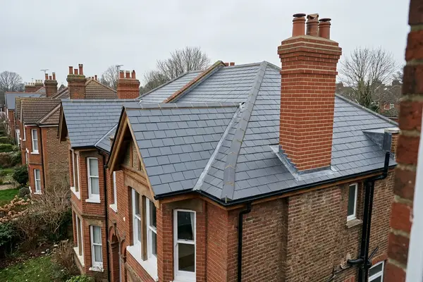Illustration of roofing work