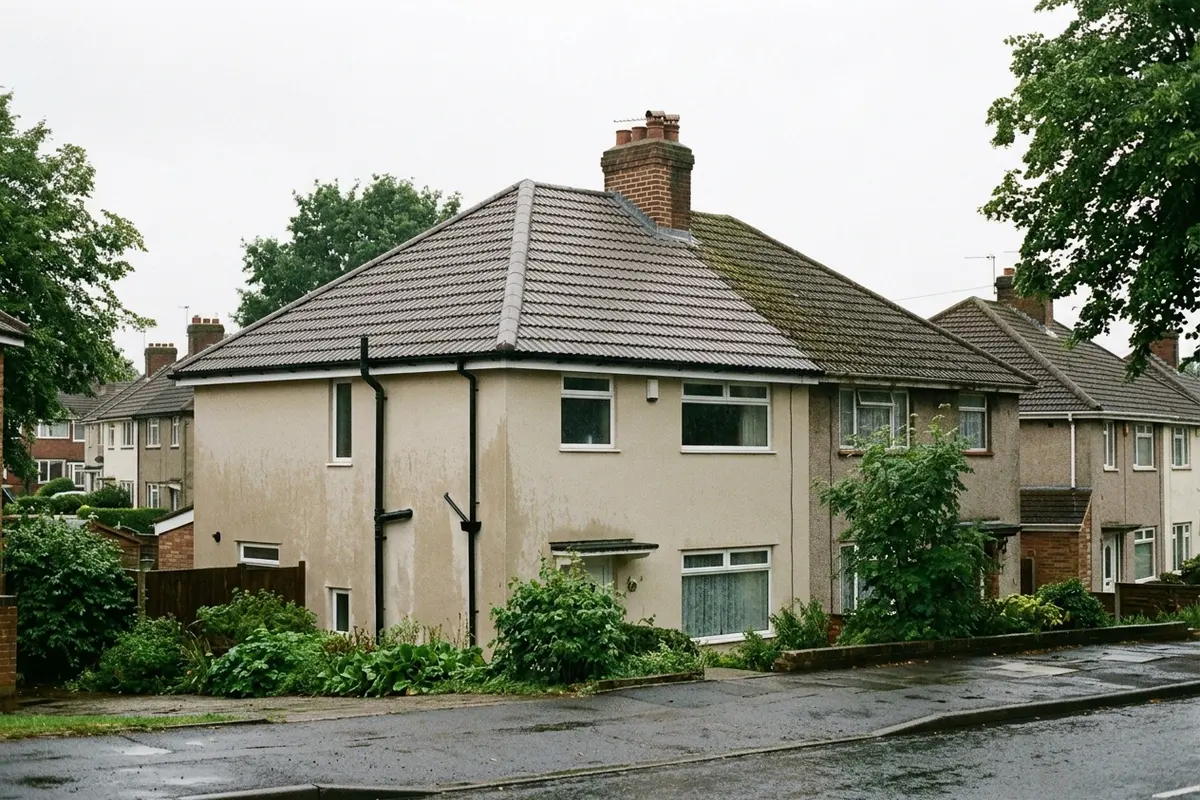 Illustration of roofing work