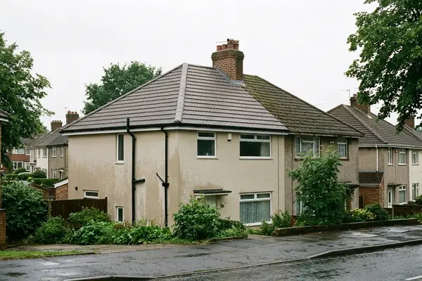 Illustration of roofing work