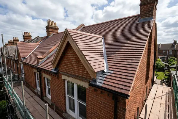 Illustration of roofing work