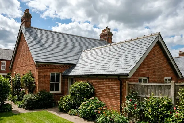Illustration of a slate roof