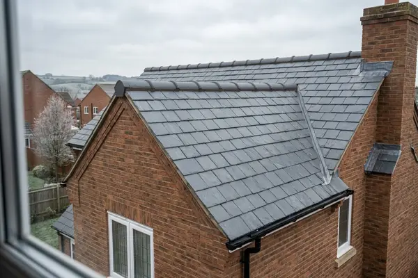 Illustration of a slate roof