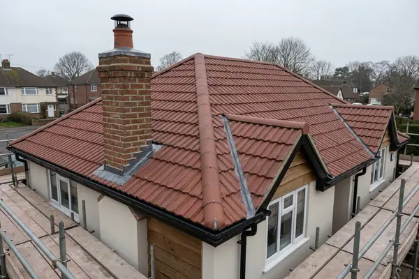 Illustration of roofing work