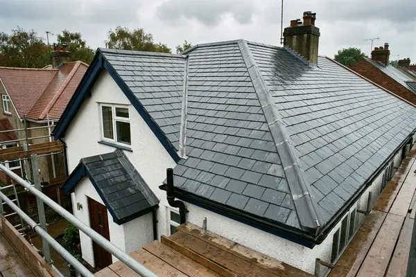 Illustration of a slate roof