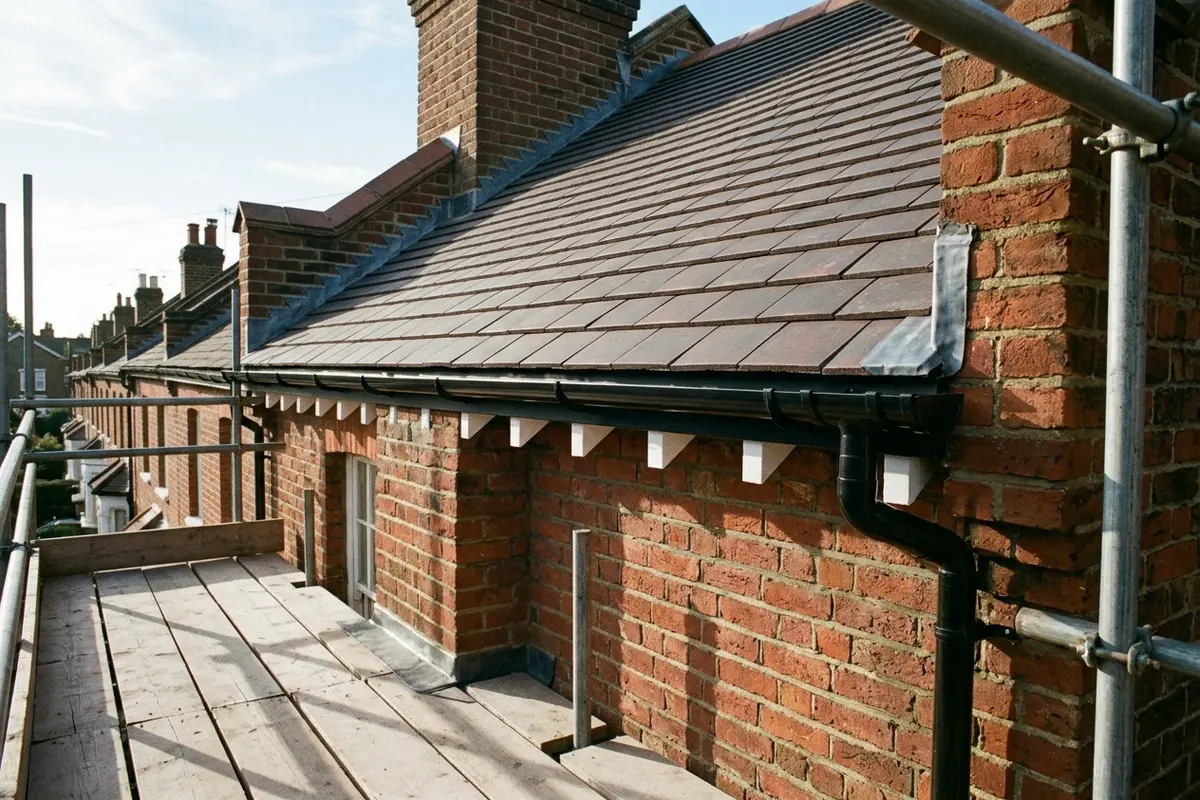 Illustration of roofing work