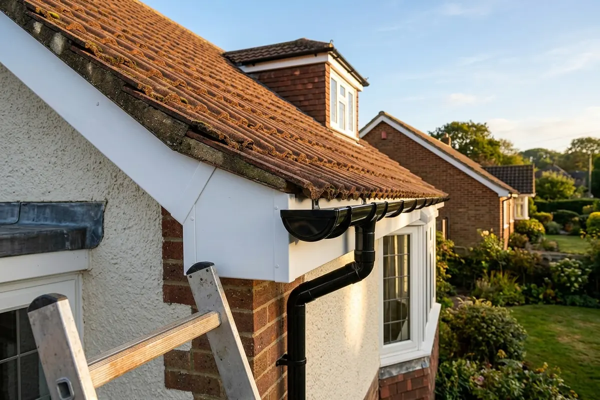 Illustration of guttering, fascias and soffits