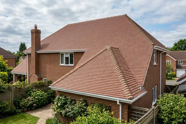 Illustration of a tiled roof