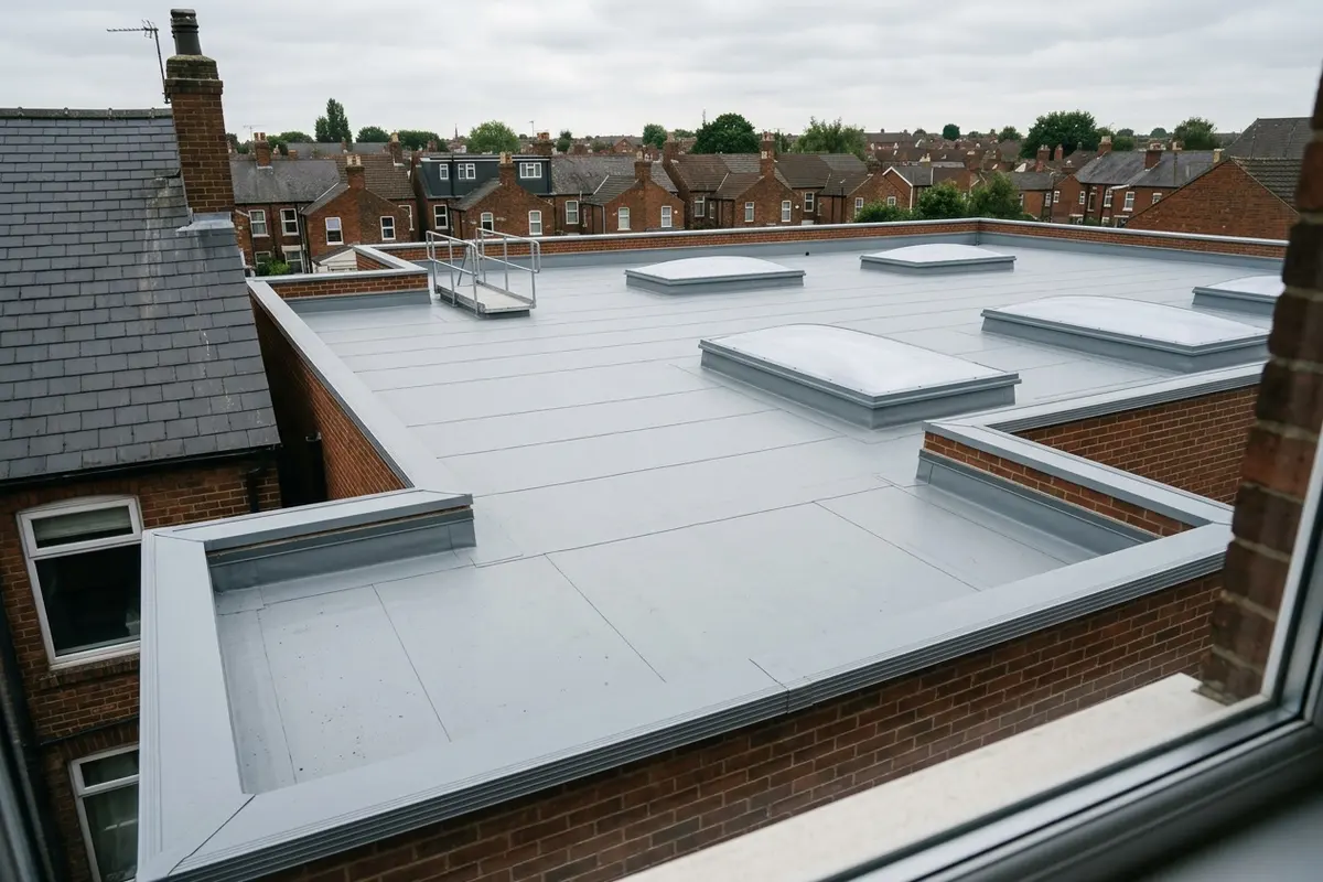 Illustration of commercial roofing