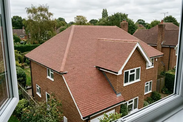 Illustration of a tiled roof