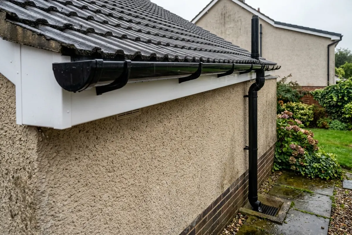 Illustration of guttering, fascias and soffits