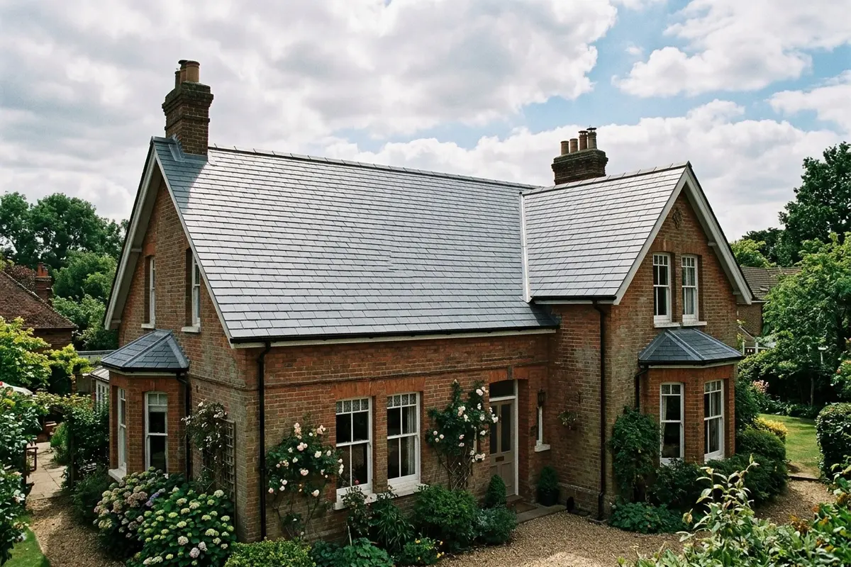 Illustration of a slate roof