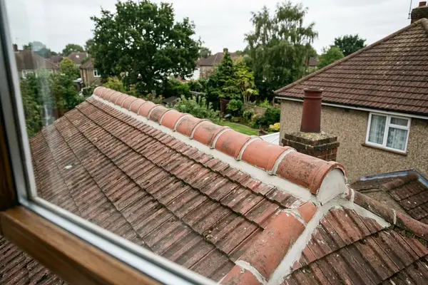 Illustration of a roof repair