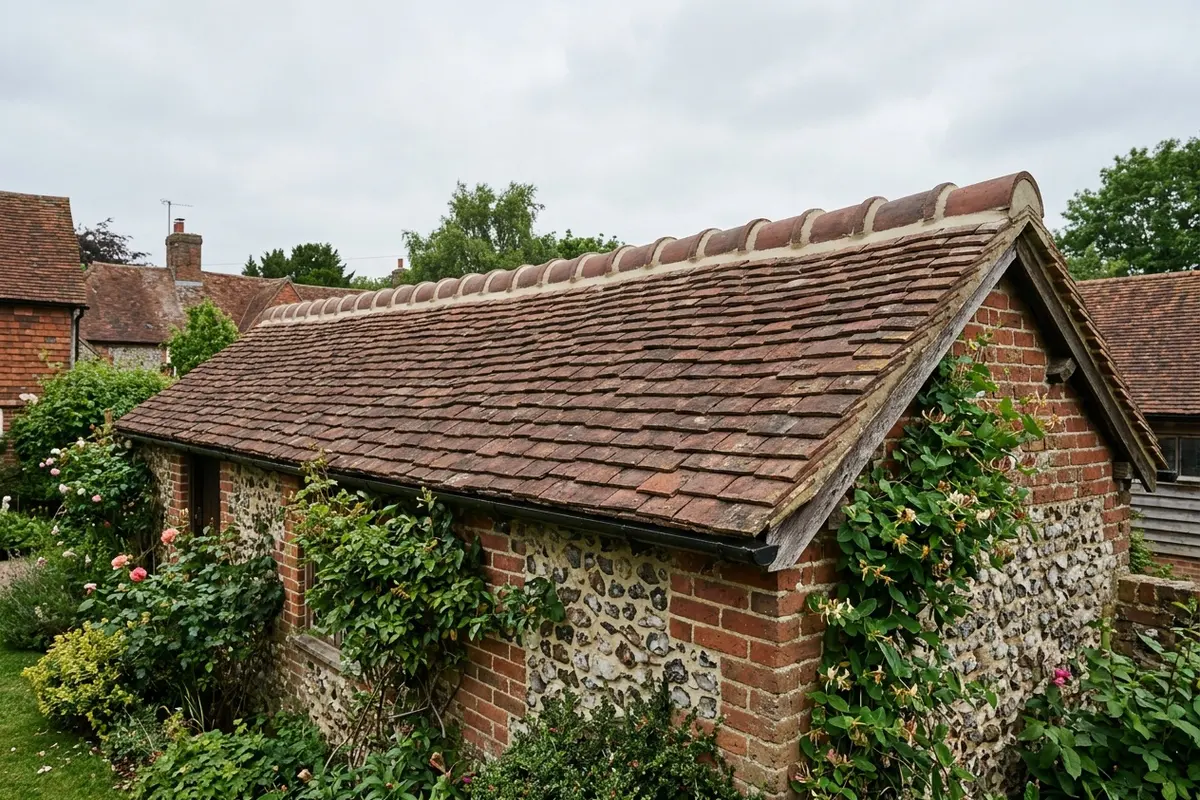Illustration of a roof repair