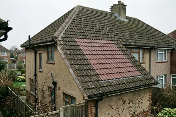 Illustration of a roof repair