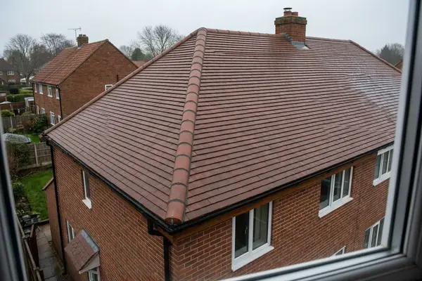 Illustration of a tiled roof