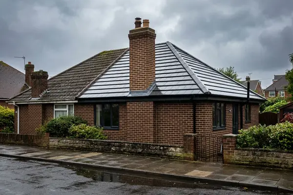 Illustration of roofing work