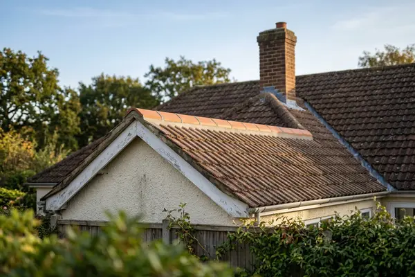 Illustration of a roof repair