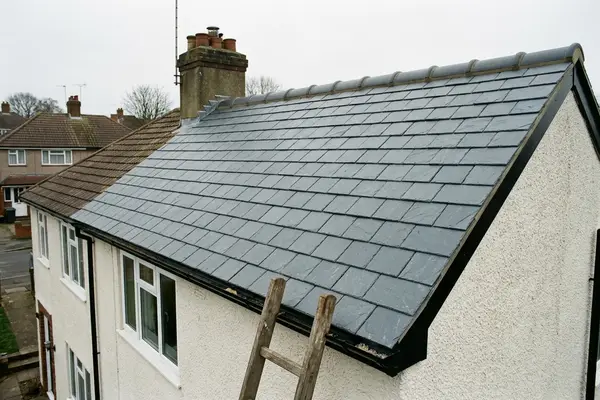 Illustration of a slate roof