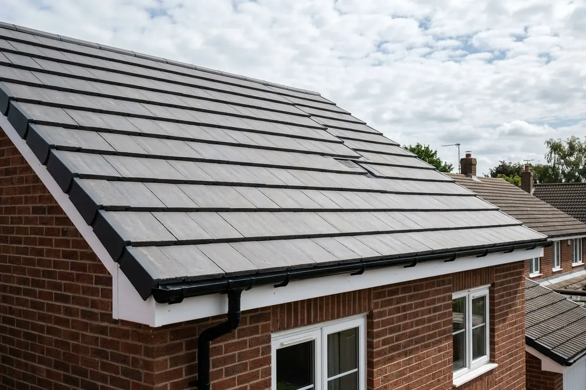 Illustration of roofing work
