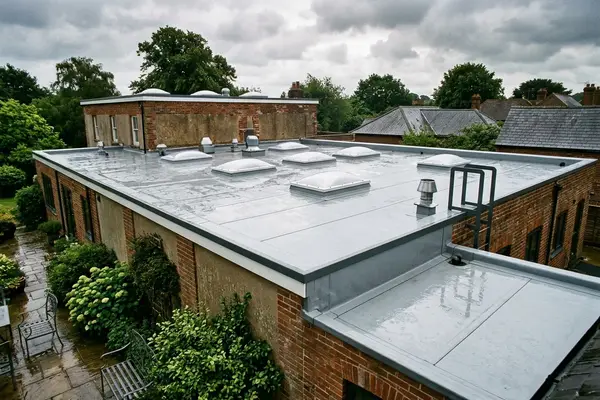 Illustration of commercial roofing