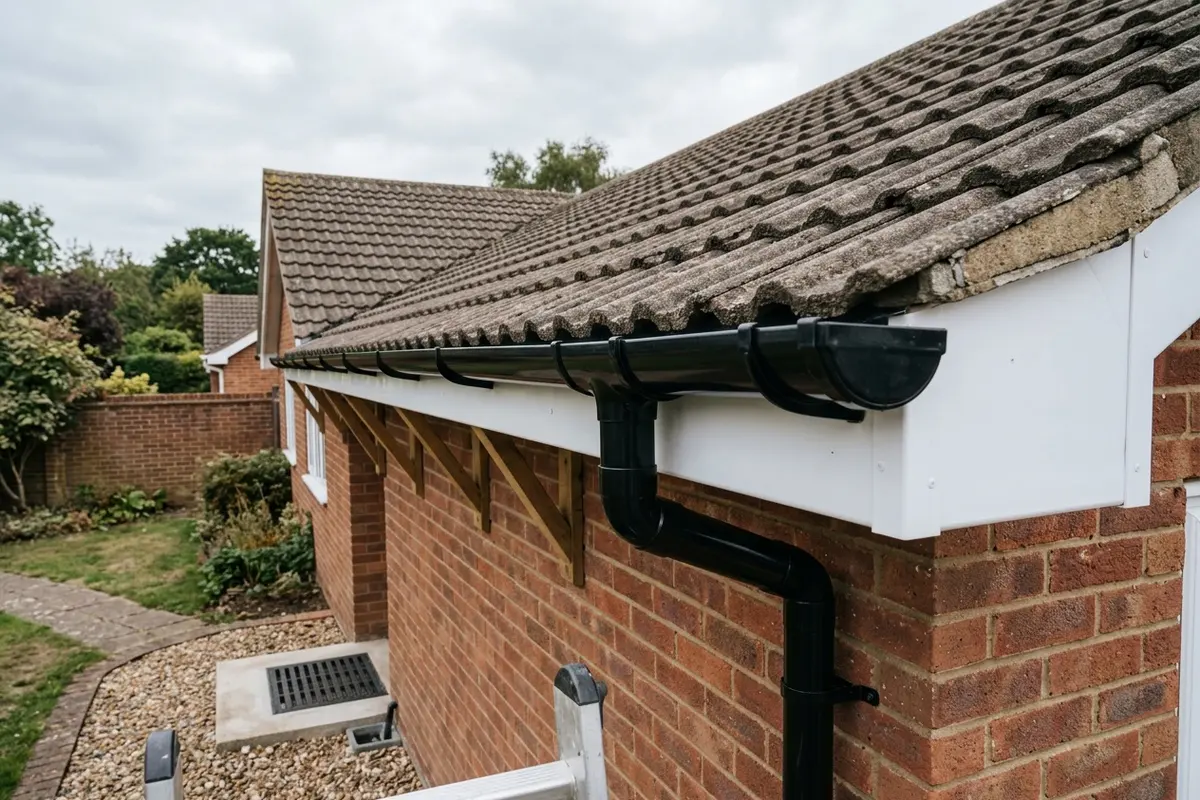 Illustration of guttering, fascias and soffits