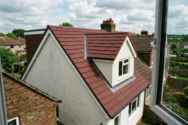 Illustration of roofing work