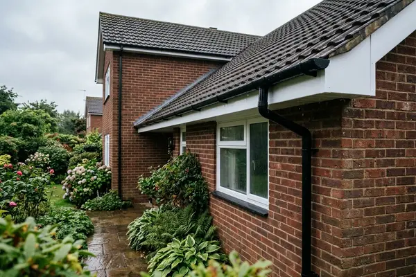 Illustration of guttering, fascias and soffits