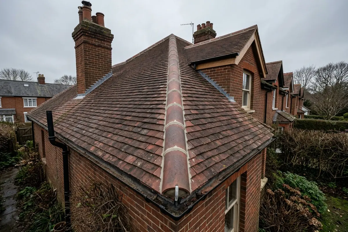 Illustration of a roof repair