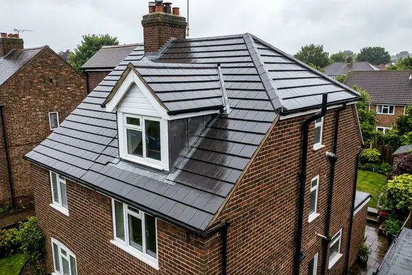 Illustration of roofing work