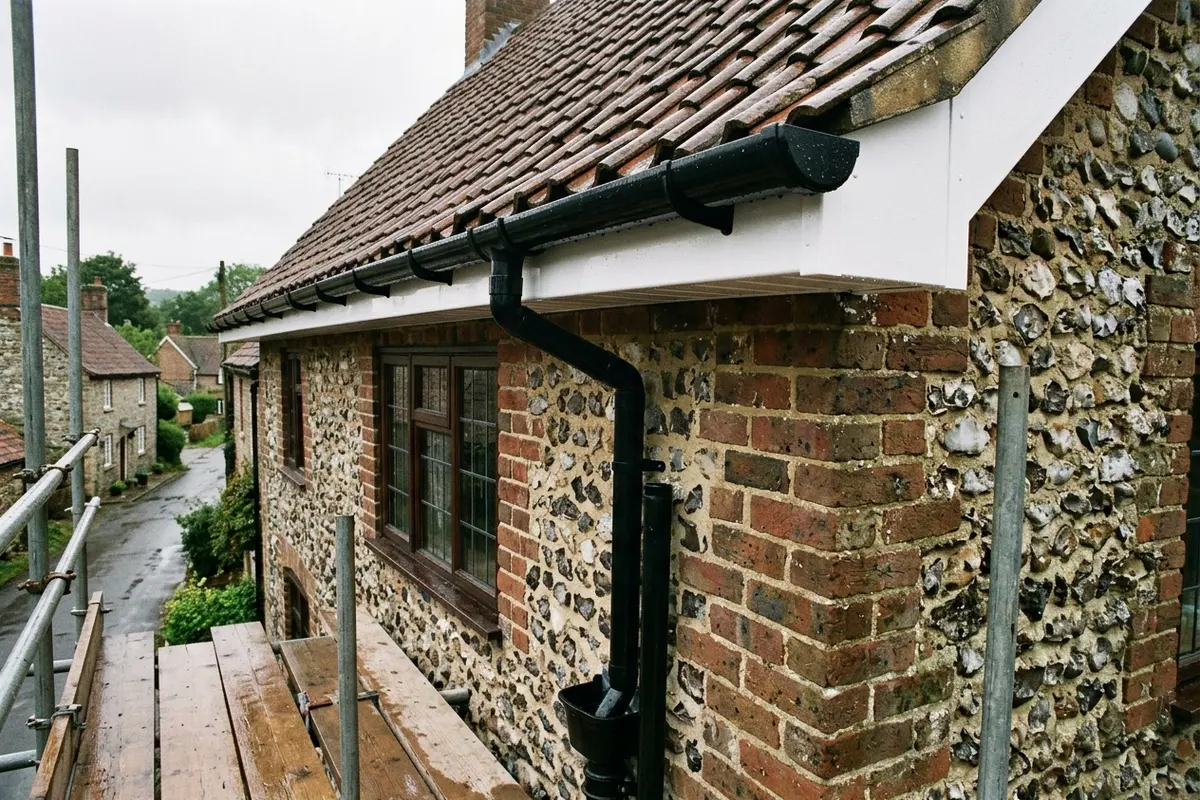 Illustration of guttering, fascias and soffits