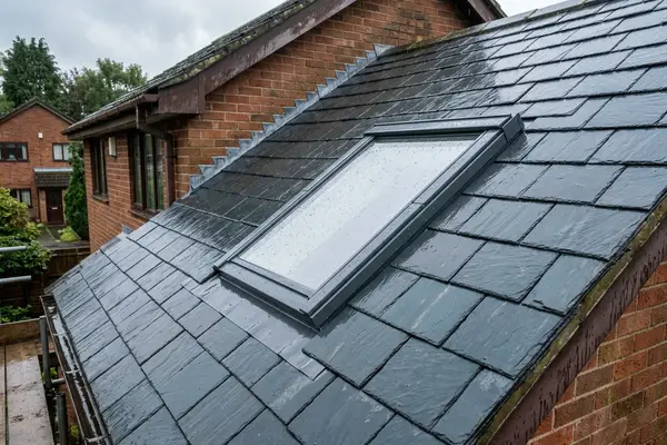 Illustration of roof windows fitted in a roof