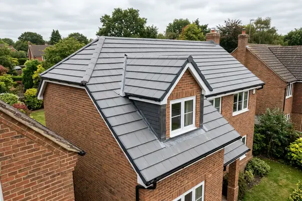 Illustration of roofing work