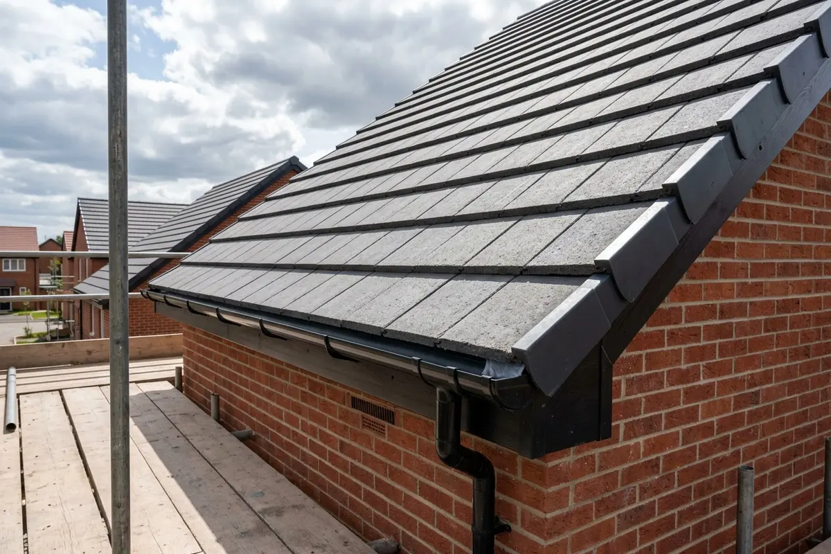 Illustration of roofing work