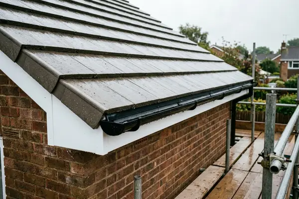 Illustration of roofing work