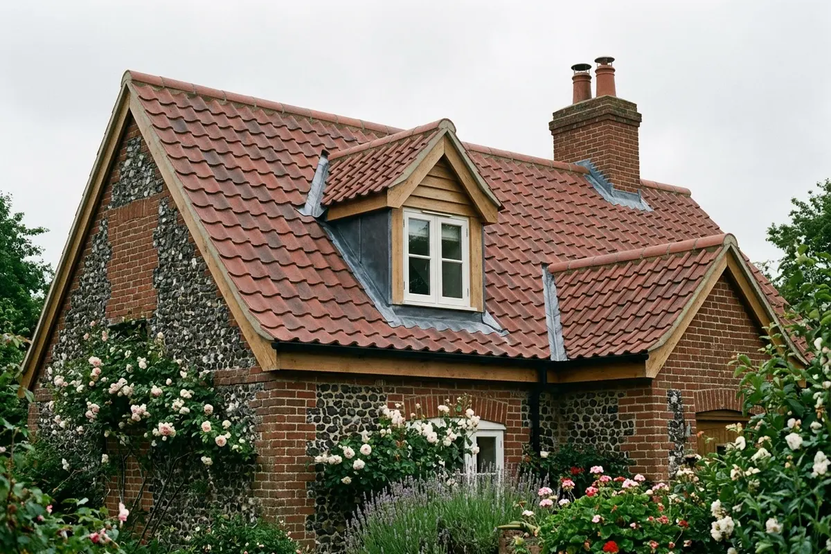 Illustration of roofing work