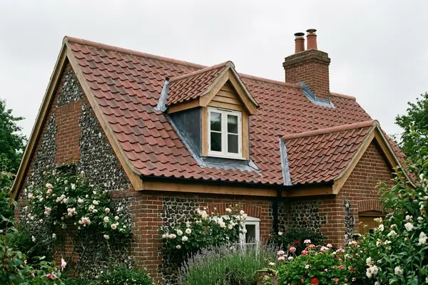 Illustration of roofing work