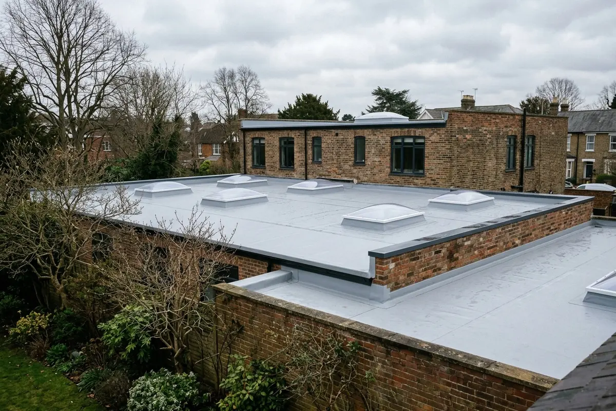 Illustration of commercial roofing