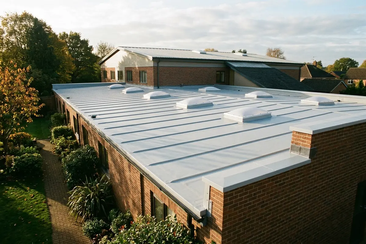 Illustration of commercial roofing