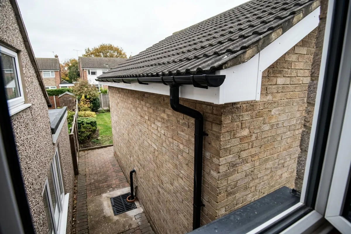 Illustration of guttering, fascias and soffits