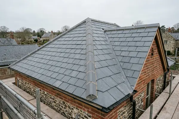 Illustration of a slate roof