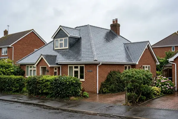 Illustration of a slate roof