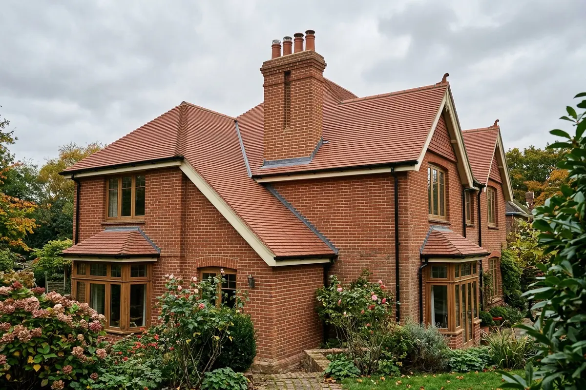 Illustration of roofing work