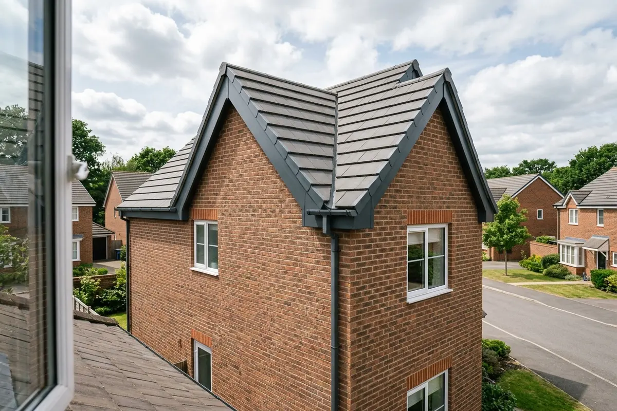 Illustration of guttering, fascias and soffits