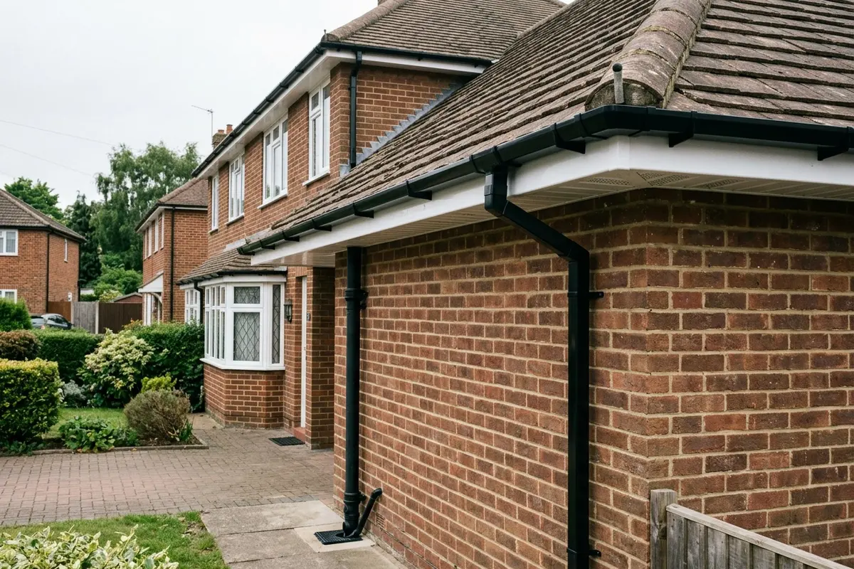Illustration of guttering, fascias and soffits