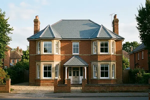 Illustration of a slate roof